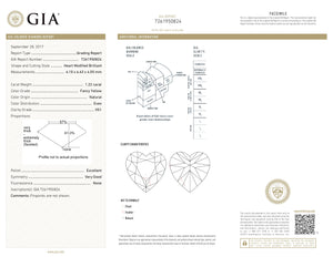 GIA Fancy Yellow Heart 1.22ct VS1